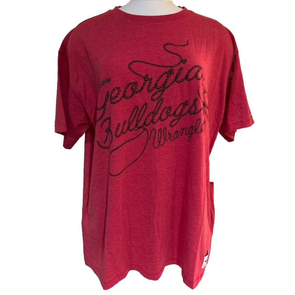 Georgia Bulldogs Lasso Oversized T-Shirt Women's Colosseum x Wrangler Red  New